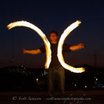Fire spinning - JT lit only by fire
